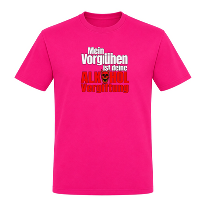 Unisex T-Shirt Alkoholvergiftung - Fuchsia