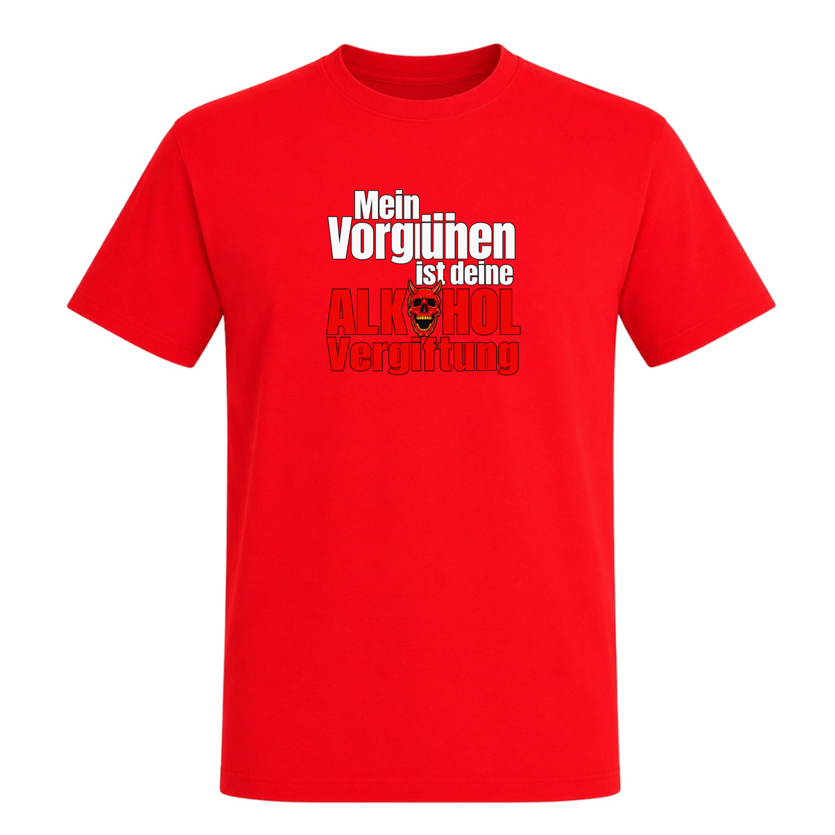 Unisex T-Shirt Alkoholvergiftung - Red