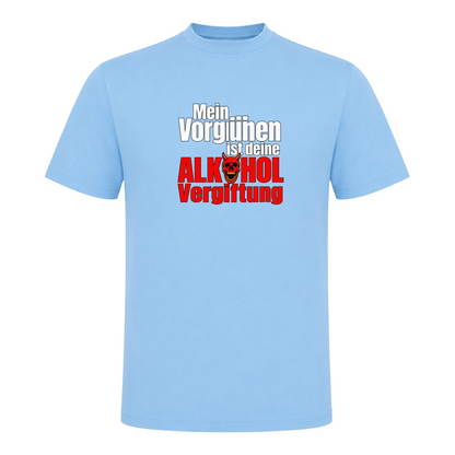 Unisex T-Shirt Alkoholvergiftung - Sky Blue