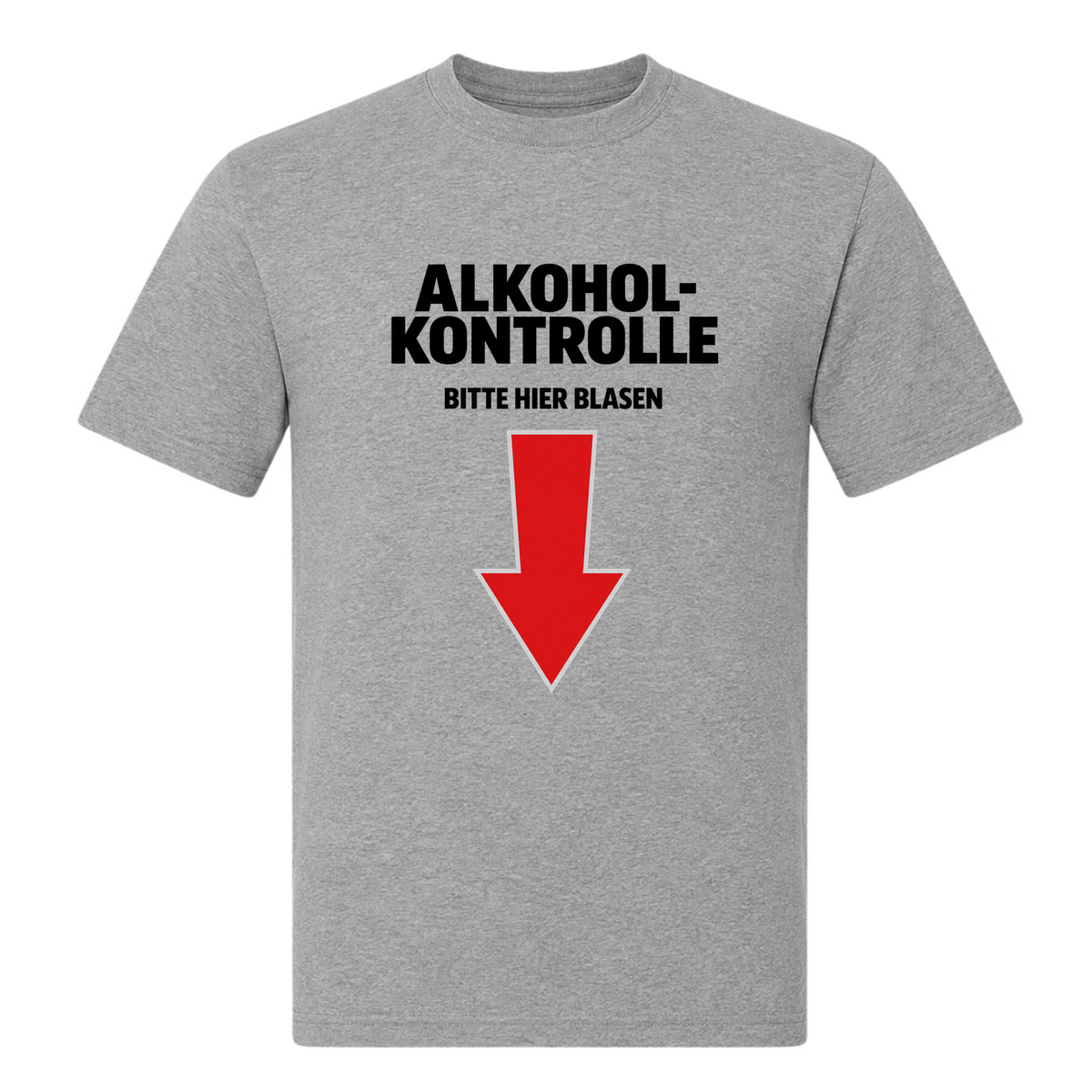 Unisex T-Shirt Alkoholkontrolle - Grey Melange