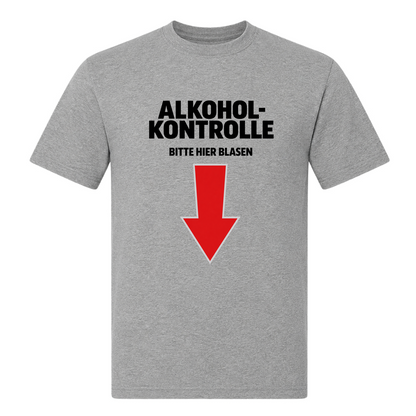 Unisex T-Shirt Alkoholkontrolle - Grey Melange