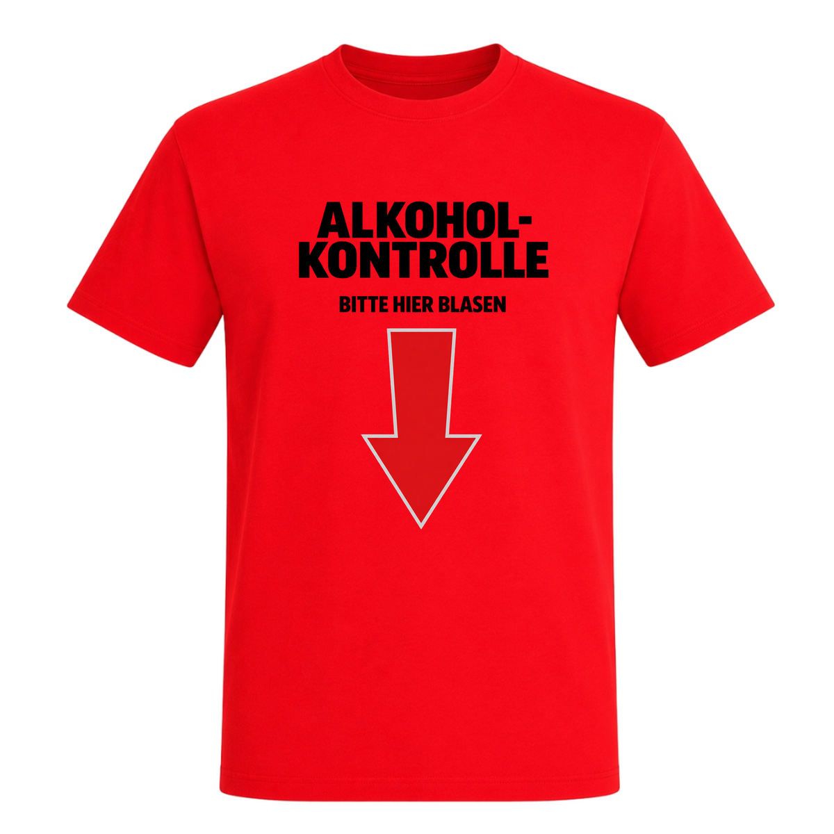 Unisex T-Shirt Alkoholkontrolle - Red