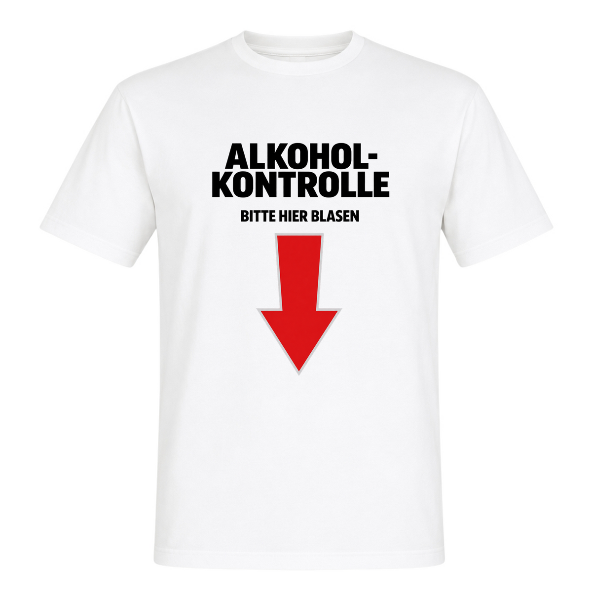 Unisex T-Shirt Alkoholkontrolle - White
