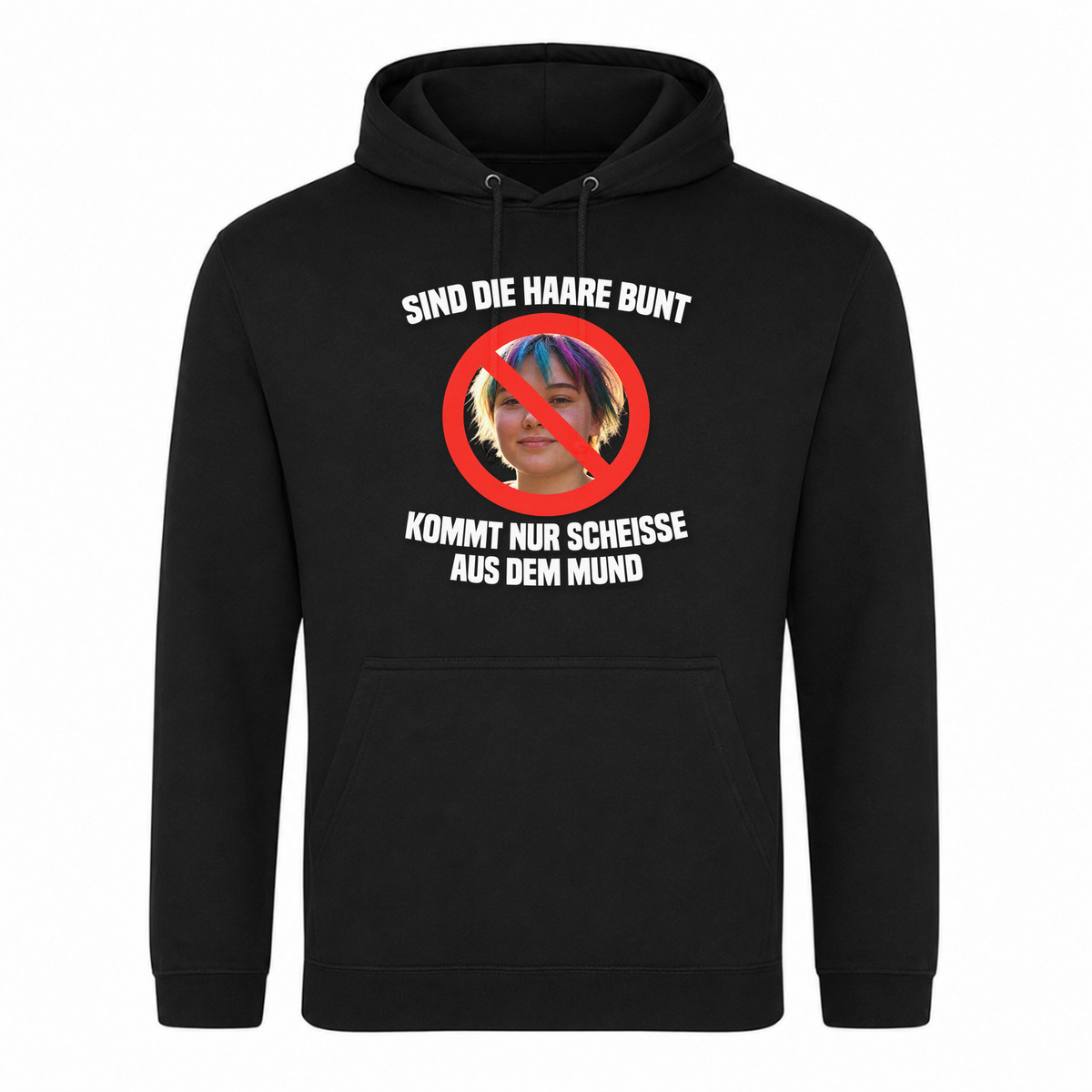 Unisex Hoodie Sind die Haare Bunt... - Schwarz