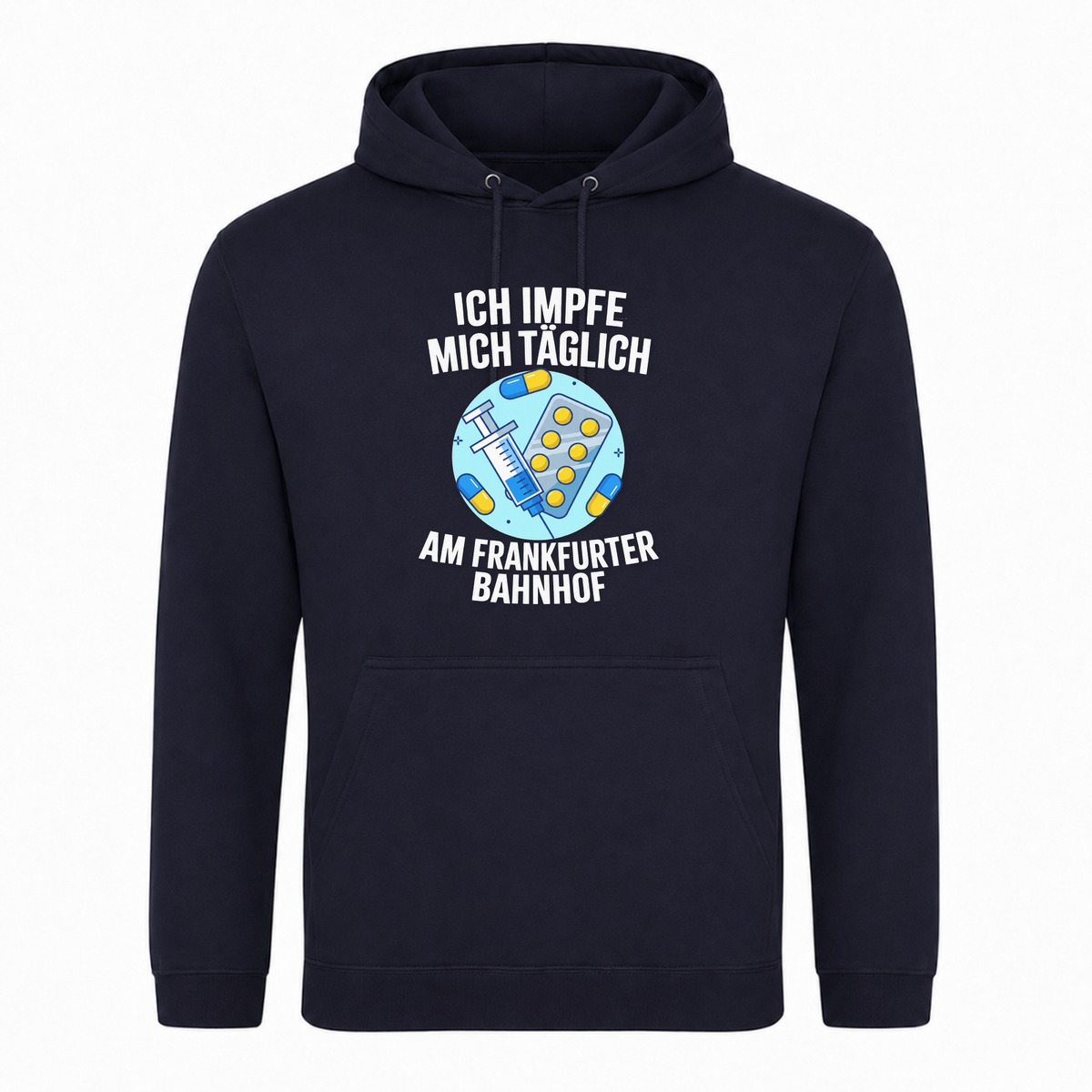 Unisex Hoodie Impfen - French Navy
