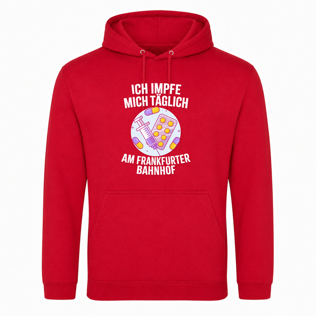 Unisex Hoodie Impfen - rot