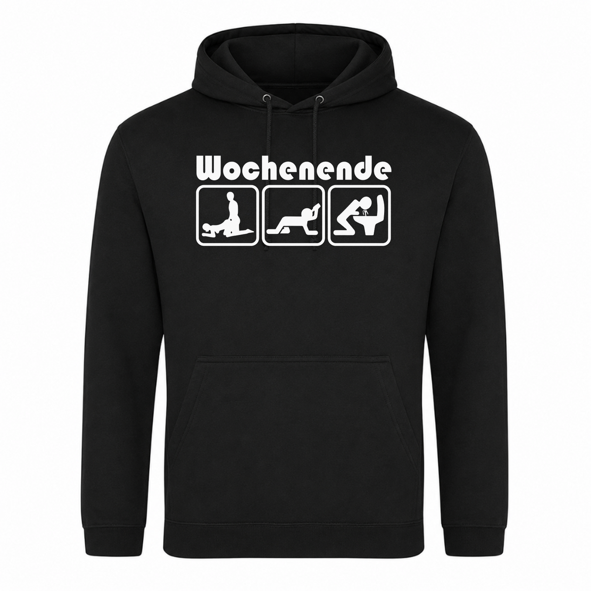Unisex Hoodie Wochenende - Schwarz