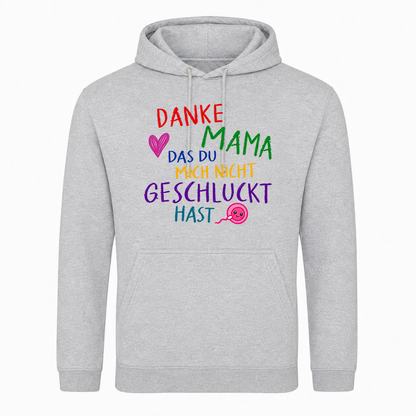 Unisex Hoodie Danke Mama -  Heather Grey
