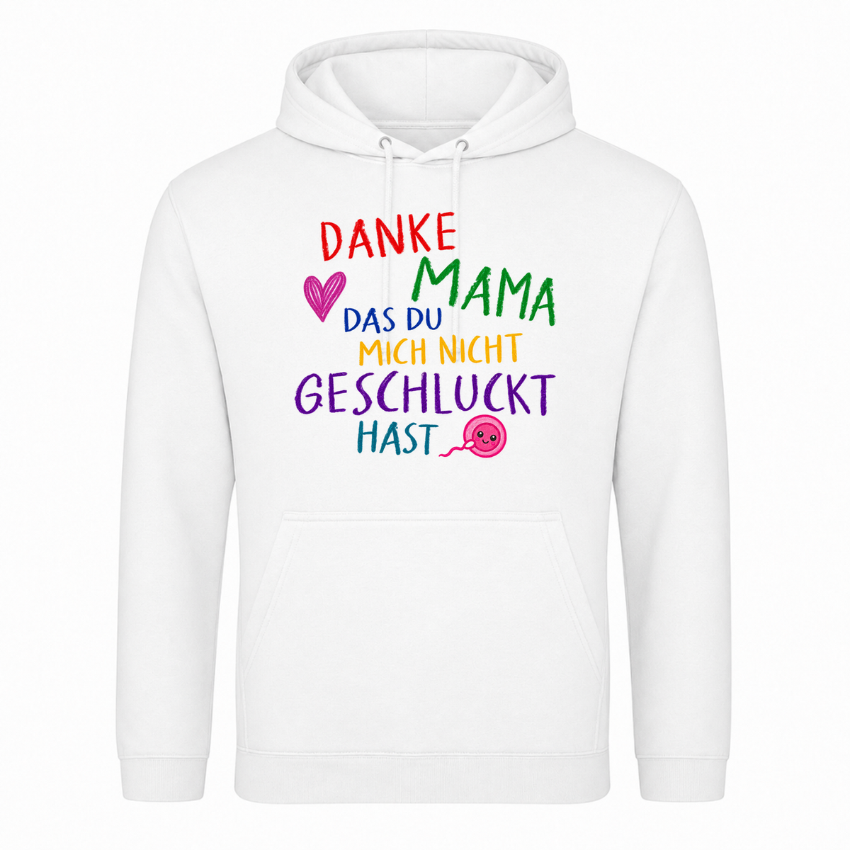 Unisex Hoodie Danke Mama - Weiß
