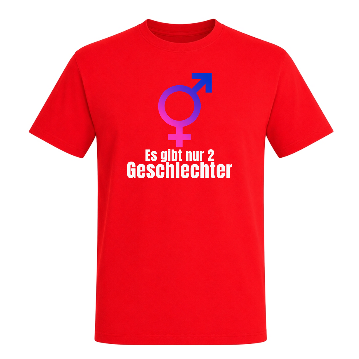 Unisex T-Shirt Es gibt nur 2 Geschlechter - Red