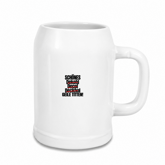 Geile-Titten - Bierkrug - weiß