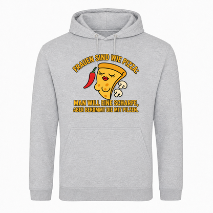 Unisex Hoodie Frauen sind wie Pizza -  Heather Grey