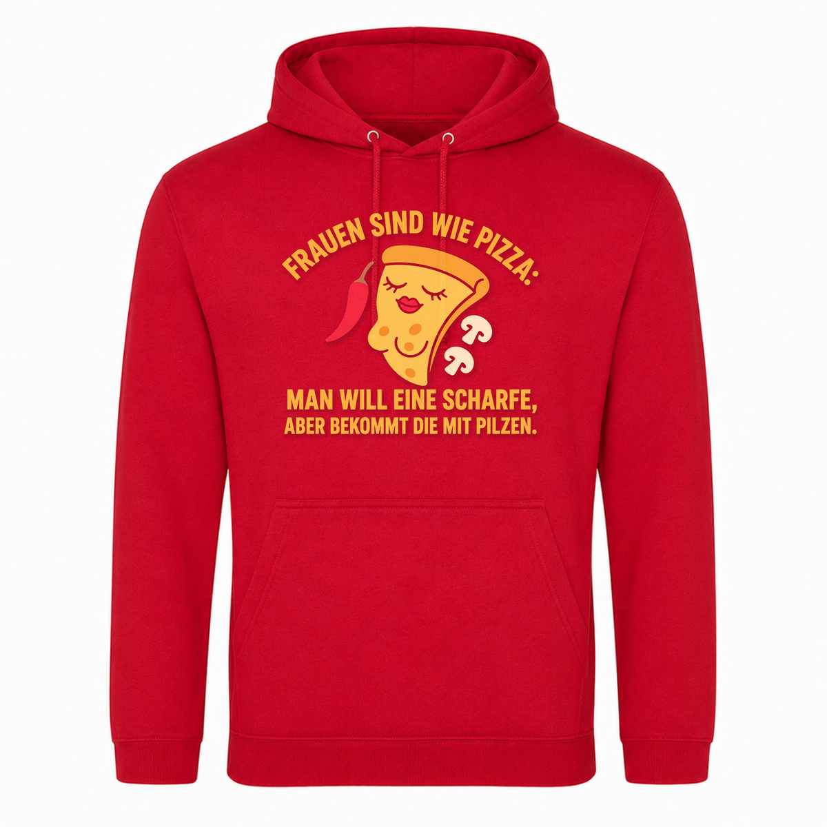 Unisex Hoodie Frauen sind wie Pizza - rot