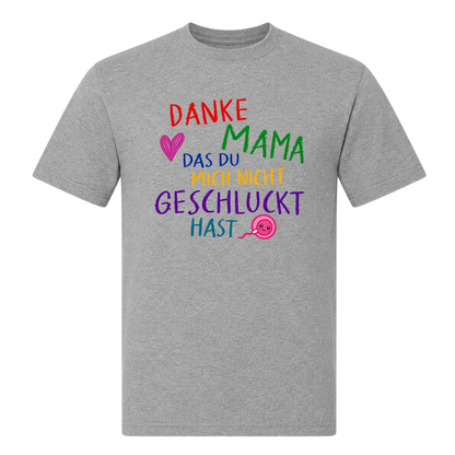 Unisex T-Shirt Danke Mama - Grey Melange