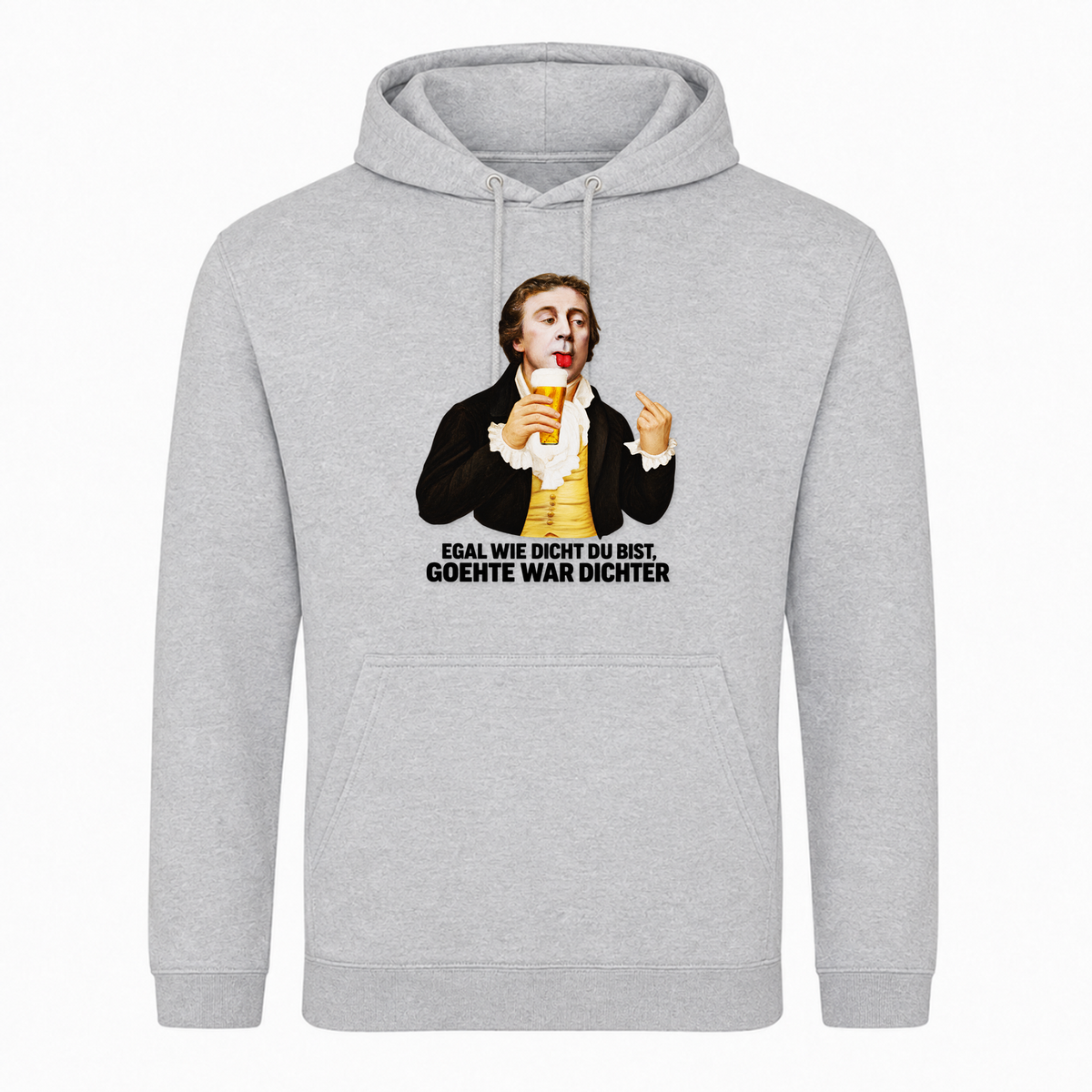 Unisex Hoodie Goehte war Dichter -  Heather Grey