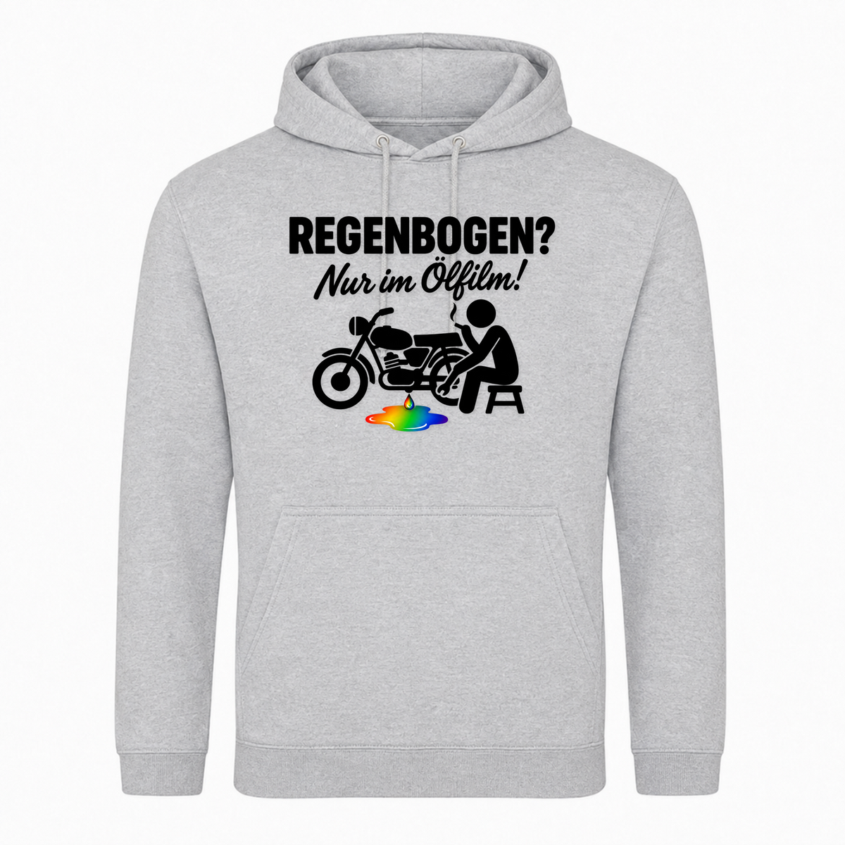 Unisex Hoodie REGENBOGEN? Nur im ölfilm -  Heather Grey