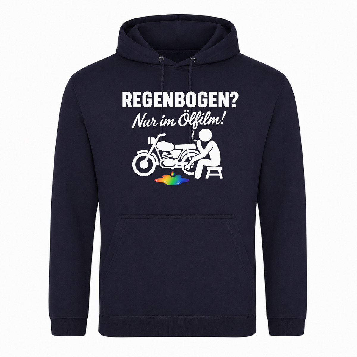 Unisex Hoodie REGENBOGEN? Nur im ölfilm - French Navy