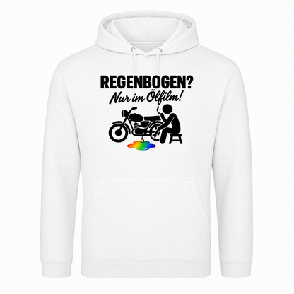 Unisex Hoodie REGENBOGEN? Nur im ölfilm - Weiß