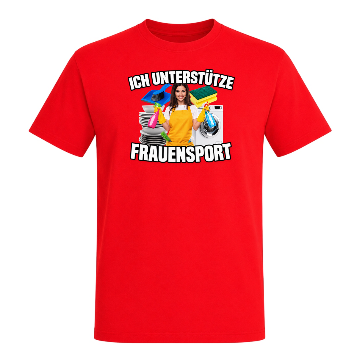 Unisex T-Shirt Ich unterstütze Frauensport - Red