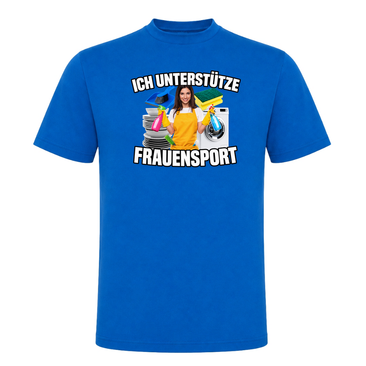 Unisex T-Shirt Ich unterstütze Frauensport - Royal Blue 241