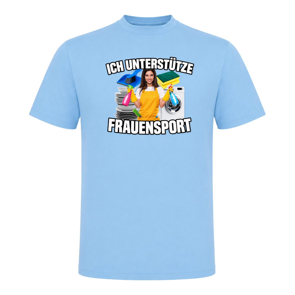 Unisex T-Shirt Ich unterstütze Frauensport - Sky Blue