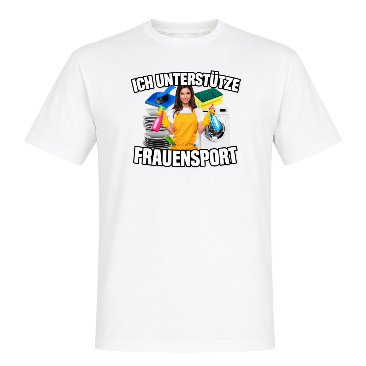 Unisex T-Shirt Ich unterstütze Frauensport - White