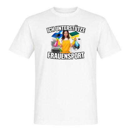 Unisex T-Shirt Ich unterstütze Frauensport - White