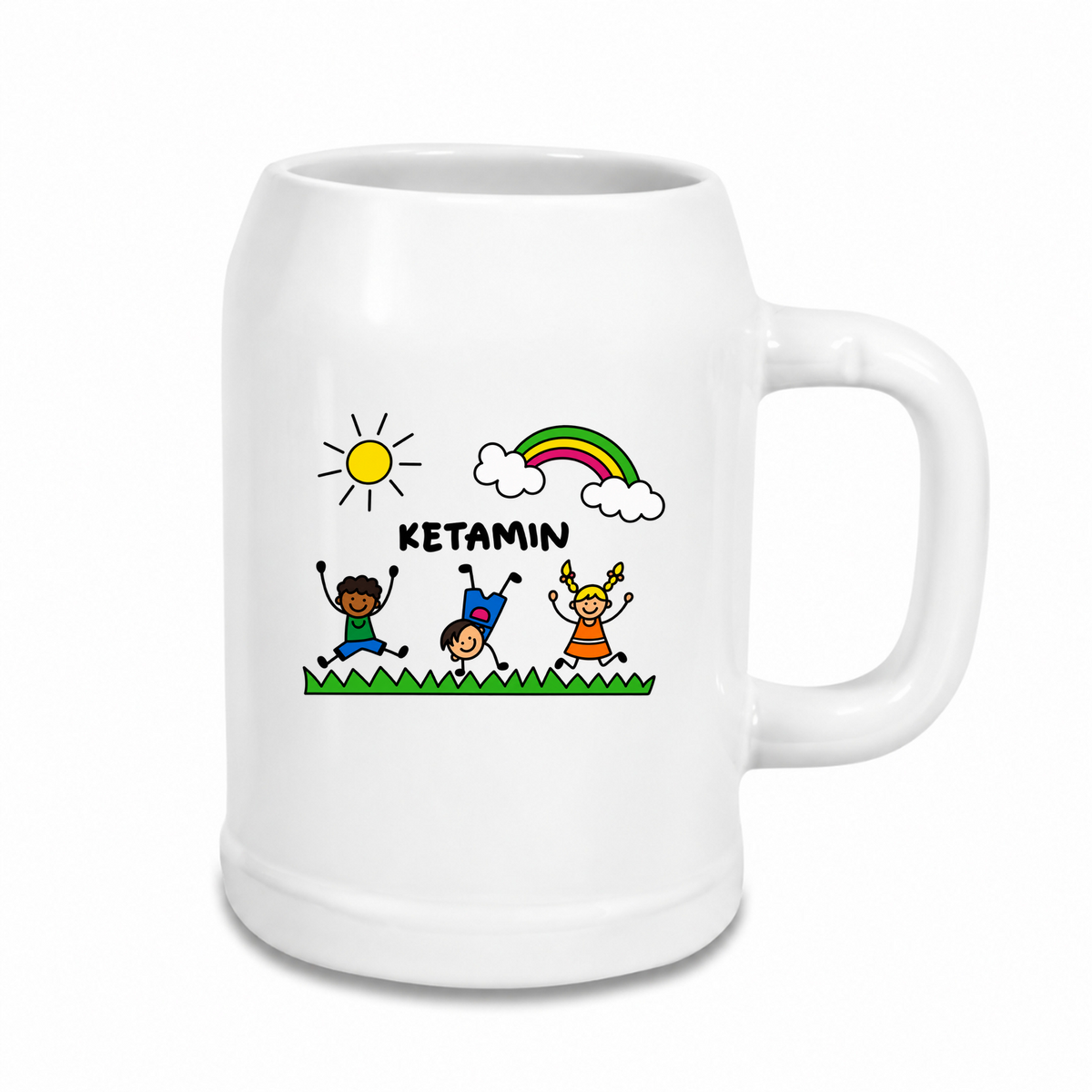 Ketamin - Bierkrug - weiß