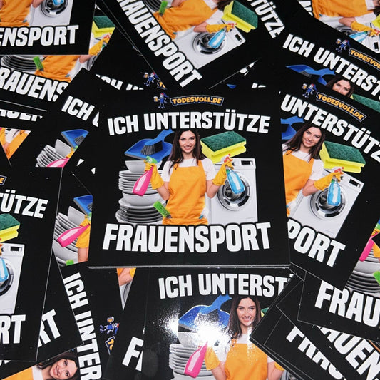 "Sticker" Ich unterstütze Frauensport