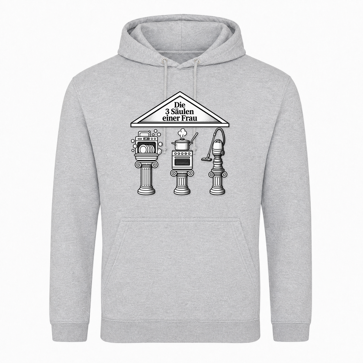 Unisex Hoodie Die 3 Säulen einer Frau -  Heather Grey