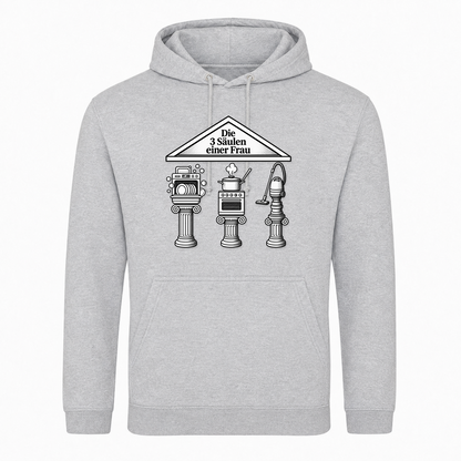 Unisex Hoodie Die 3 Säulen einer Frau -  Heather Grey