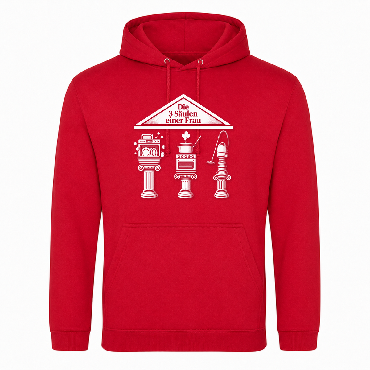 Unisex Hoodie Die 3 Säulen einer Frau - rot