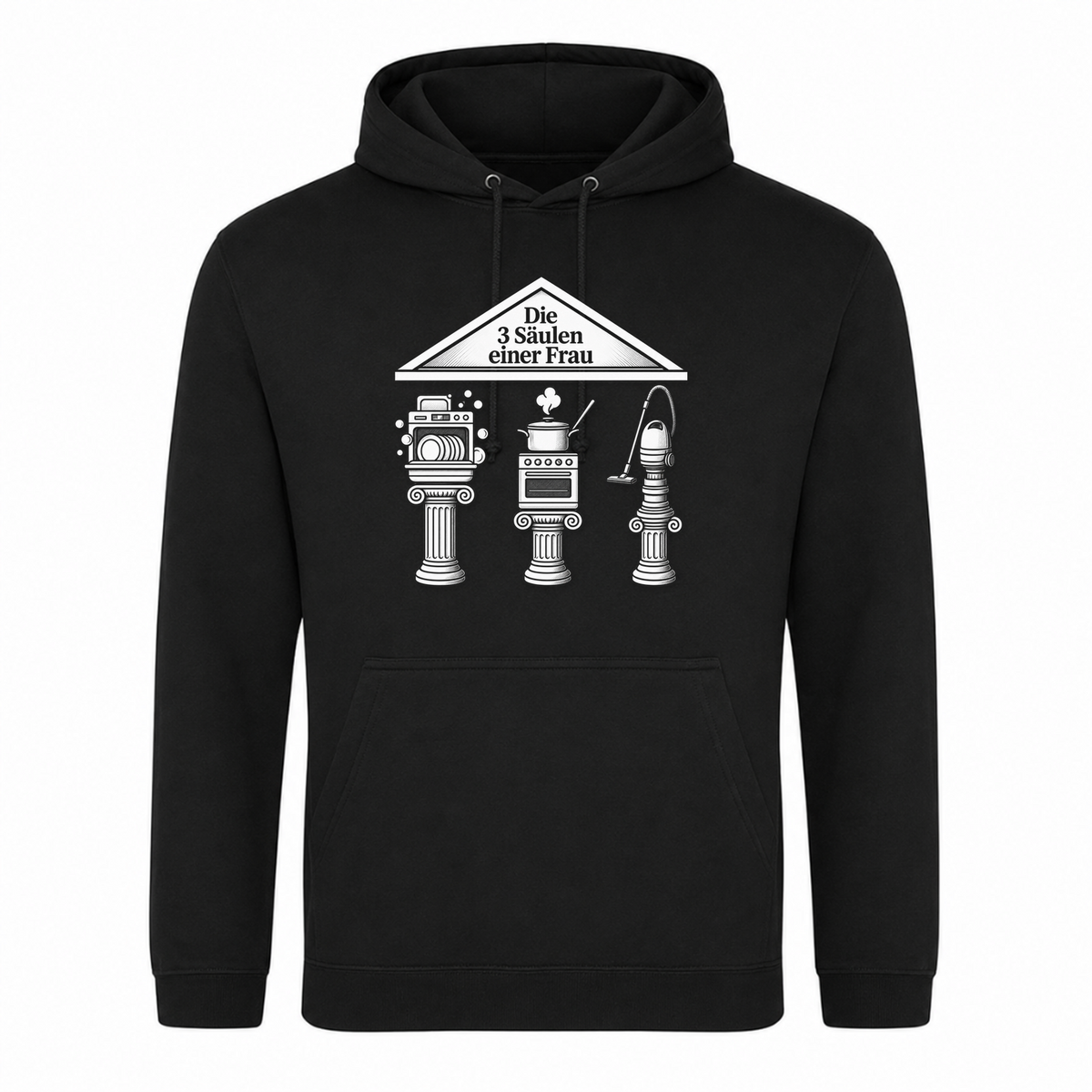 Unisex Hoodie Die 3 Säulen einer Frau - Schwarz