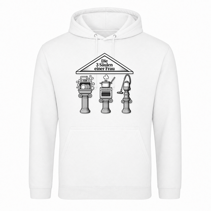 Unisex Hoodie Die 3 Säulen einer Frau - Weiß
