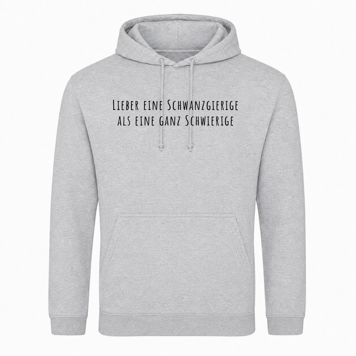 Unisex Hoodie Lieber eine Schwanzgierige -  Heather Grey