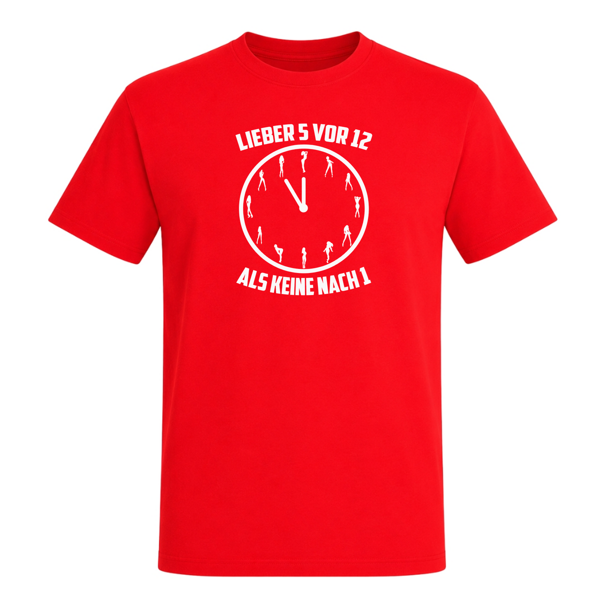 Unisex T-Shirt Lieber 5 vor 12 - Red