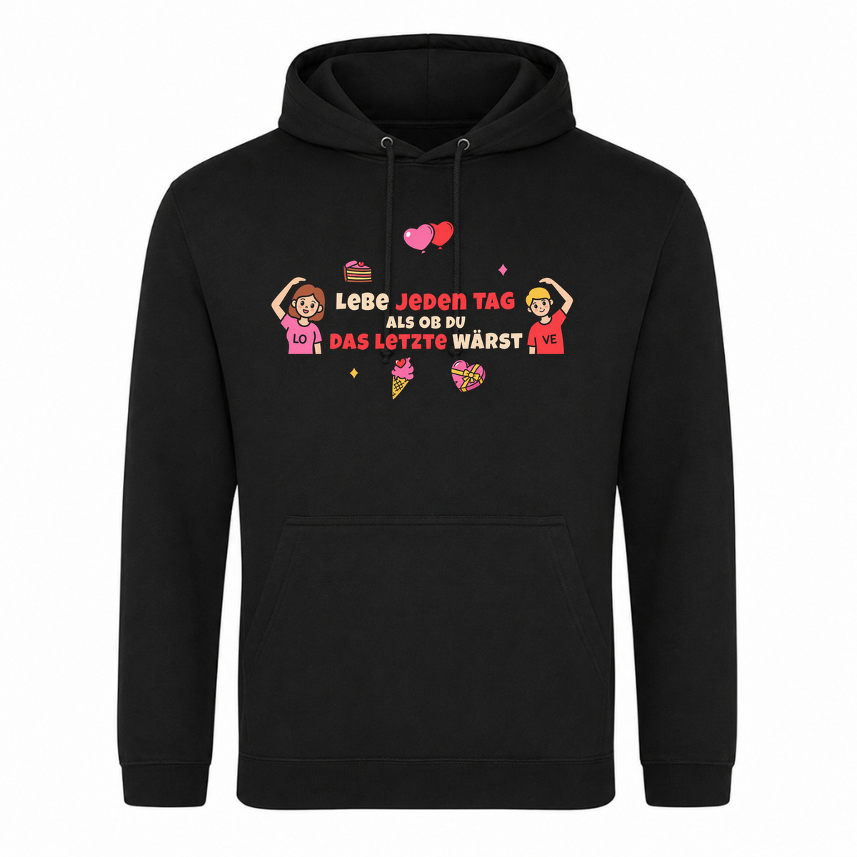 Unisex Hoodie Das letzte - Schwarz
