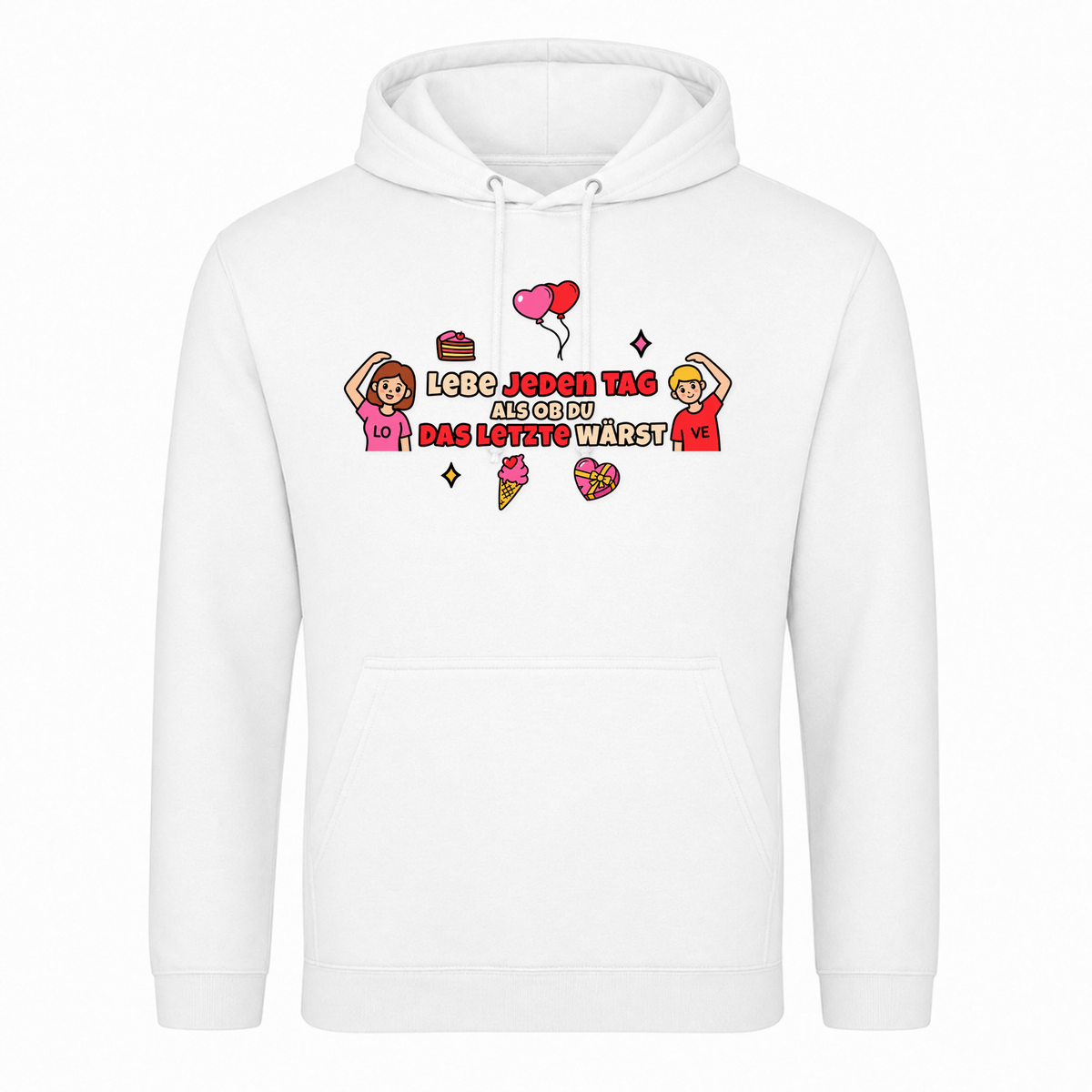 Unisex Hoodie Das letzte - Weiß