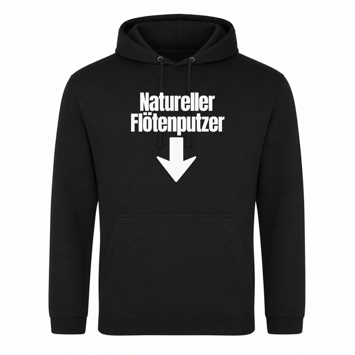 Unisex Hoodie Natureller Flötenputzer - Schwarz