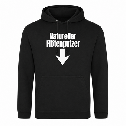 Unisex Hoodie Natureller Flötenputzer - Schwarz