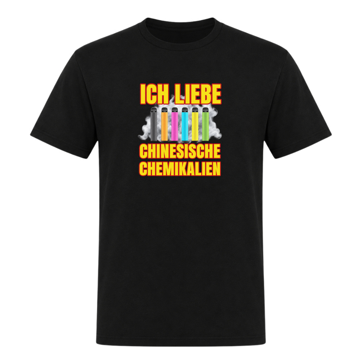 Unisex T-Shirt Ich Liebe Chinesische Chemikalien - Deep Black