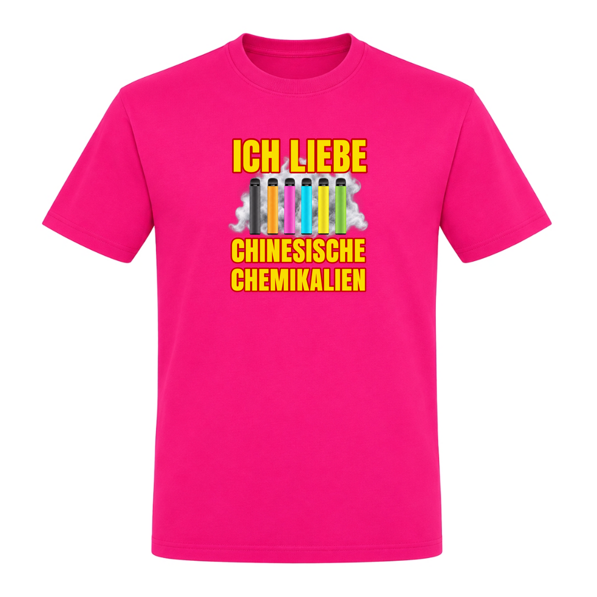 Unisex T-Shirt Ich Liebe Chinesische Chemikalien - Fuchsia