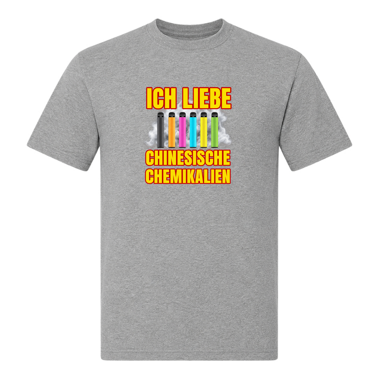 Unisex T-Shirt Ich Liebe Chinesische Chemikalien - Grey Melange