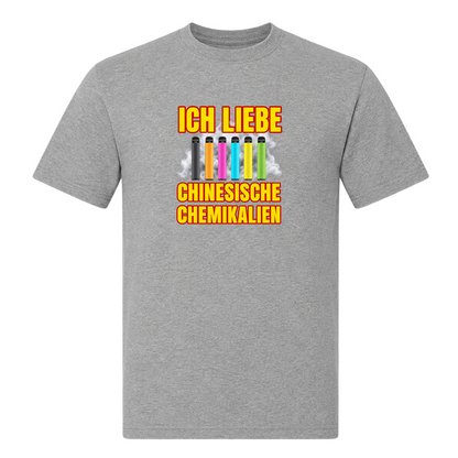 Unisex T-Shirt Ich Liebe Chinesische Chemikalien - Grey Melange