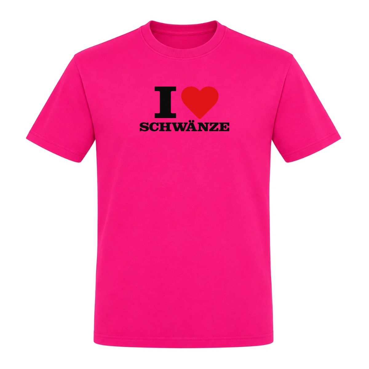I ♥️ Schwänze Unisex T-Shirt - Fuchsia