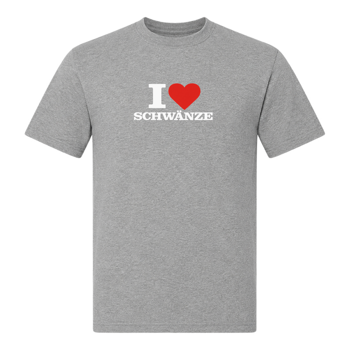 I ♥️ Schwänze Unisex T-Shirt - Grey Melange