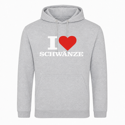 I ♥️  Schwänze Unisex Hoodie -  Heather Grey