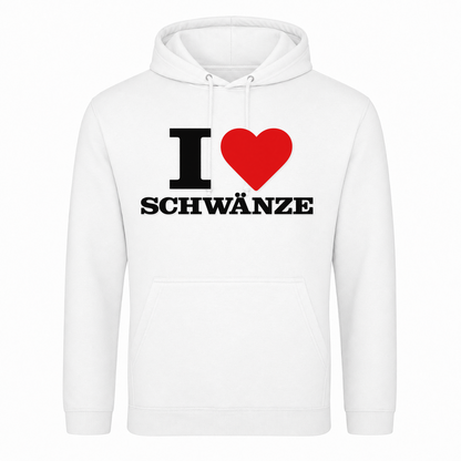 I ♥️  Schwänze Unisex Hoodie - Weiß