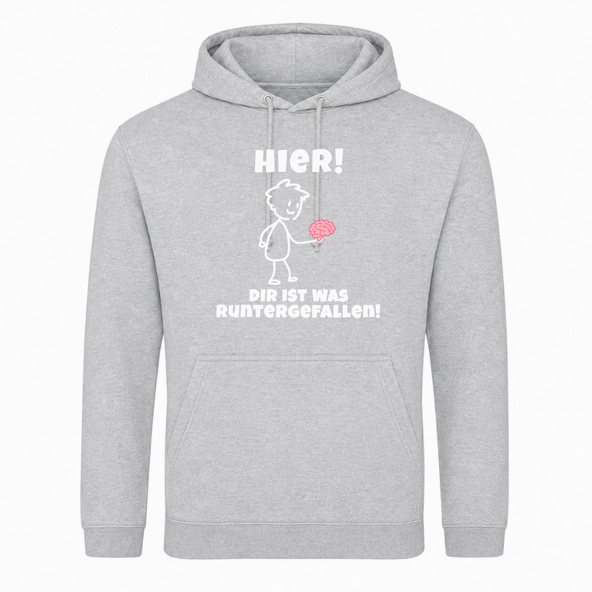 Unisex Hoodie Gehirn -  Heather Grey
