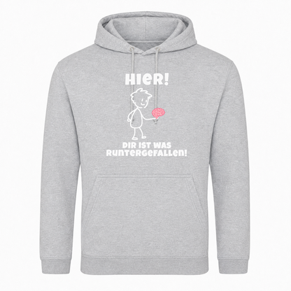 Unisex Hoodie Gehirn -  Heather Grey